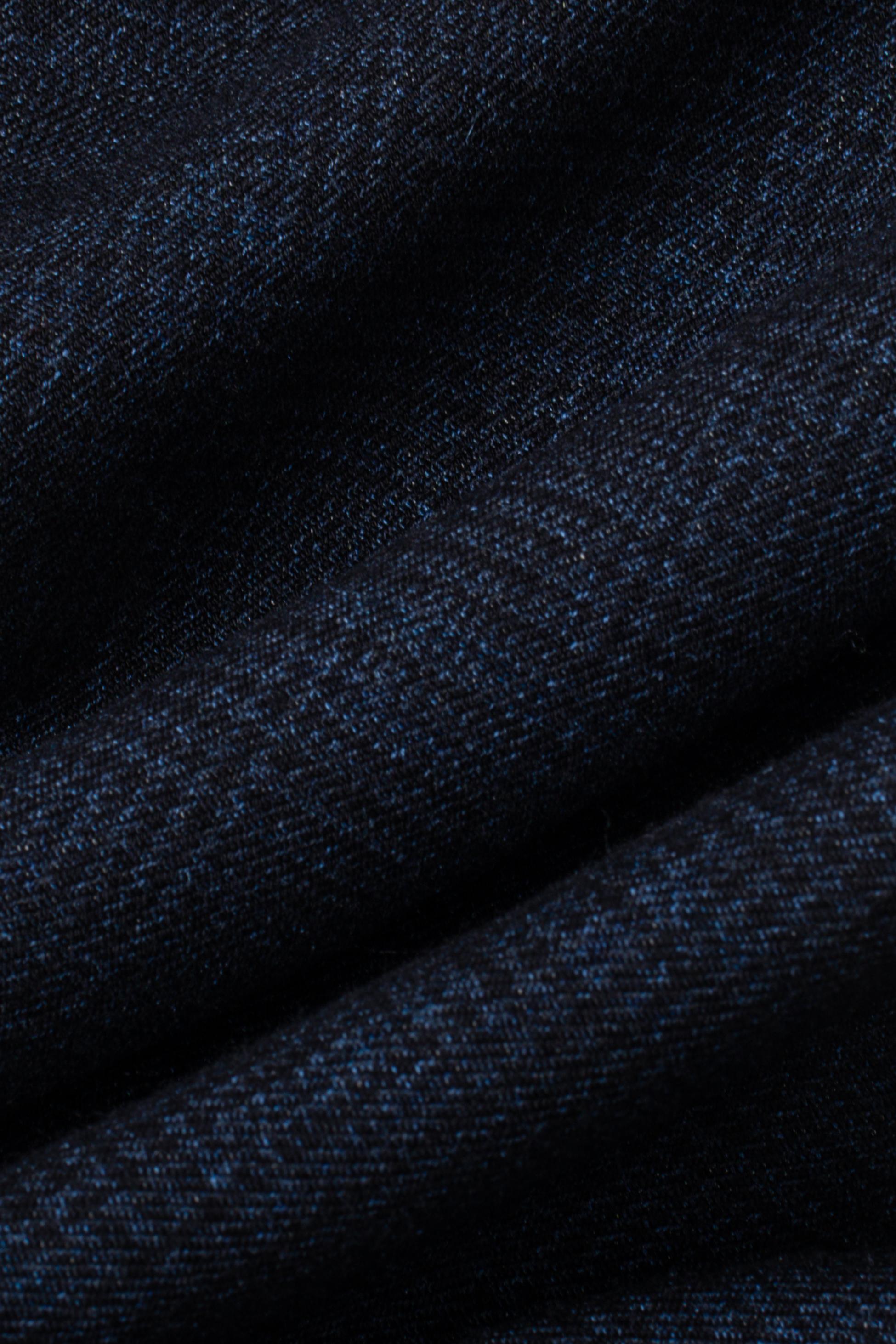 Pantalon en Tweed à Motif Pied-de-Poule Slim Fit pour Homme - CARIDI - Bleu Marine
