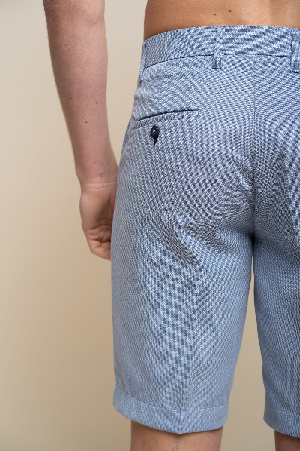 Shorts ajustés à taille mi-haute pour hommes - MIAMI - Bleu Ciel