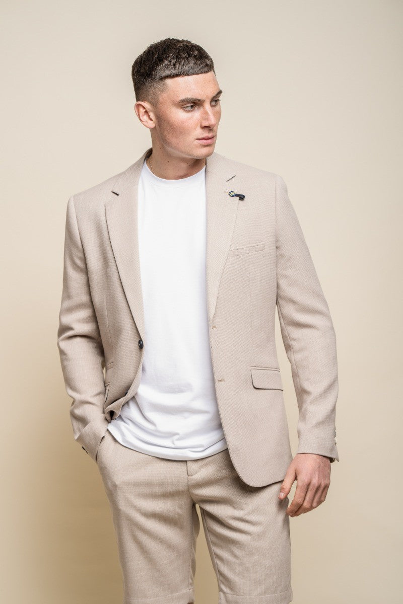 Shorts ajustés à taille mi-haute pour hommes - MIAMI - Beige