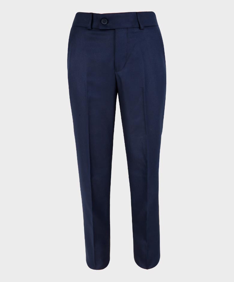 Jungen Maßgeschneiderter Windowpane Retro Karoanzug - Marineblau - Kastanienbraun