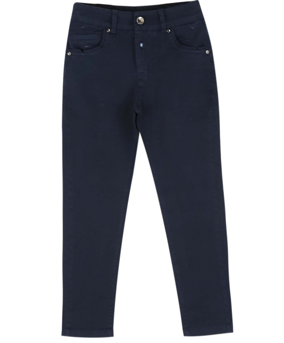 Jungen Selbstgemustertes Doppelreihiges Leinen-Waistcoat Anzug-Set - Hellblau