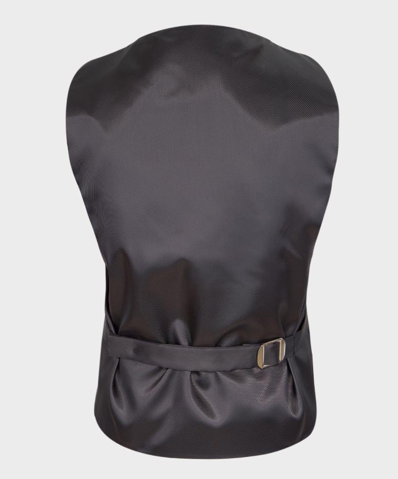 Costume à Carreaux Windowpane Tailored Fit pour Garçons - Gris Foncé