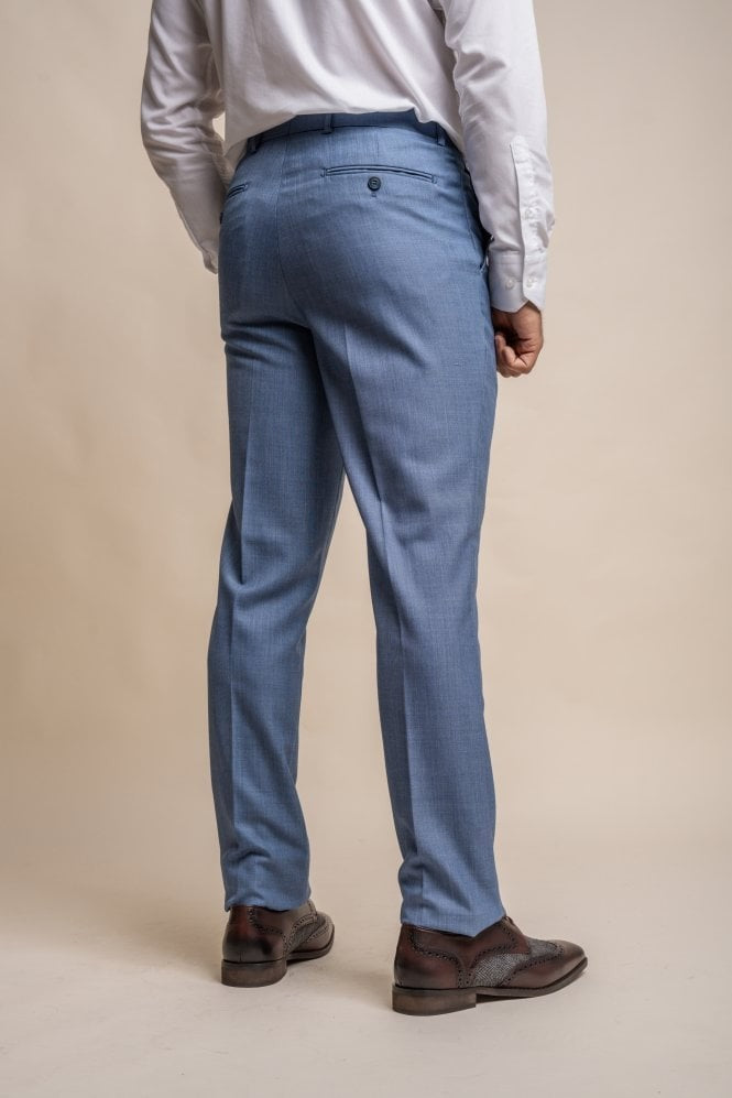 Herren Slim Fit Formelle Hose - REEGAN - Himmelblau