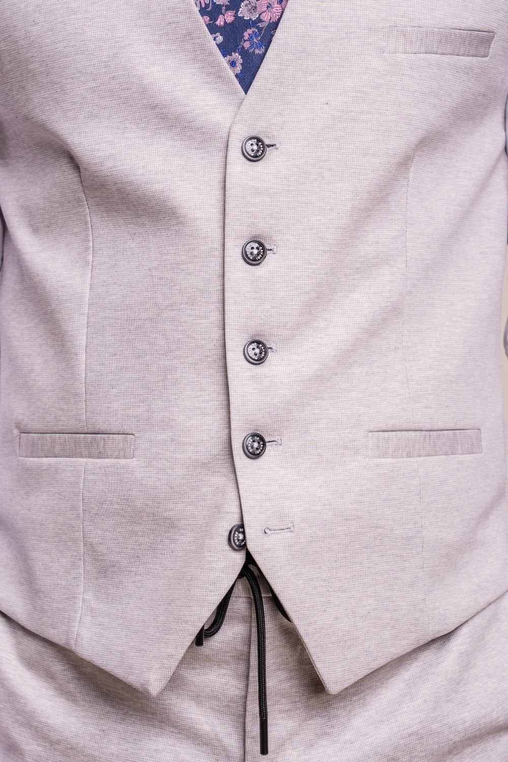 Herren Slim Fit Formelle Beige Weste - VALENCIA Ecru - Beige Ecru