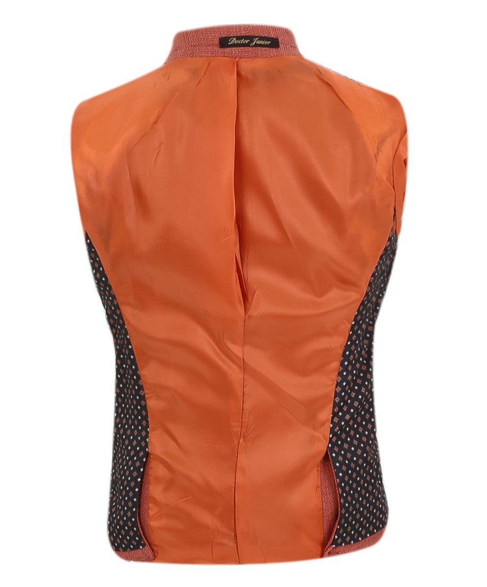 Blazer Texturé à Simple Bouton Slim Fit pour Garçons - VARDY - Brique