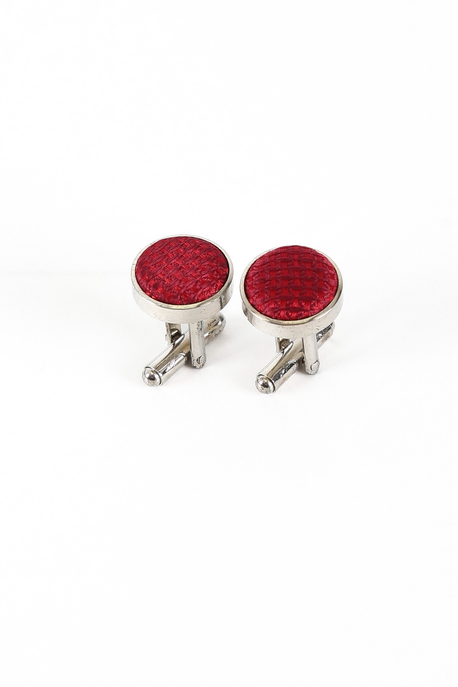 Men's Textured Tie & Cufflinks Set - Burgundy