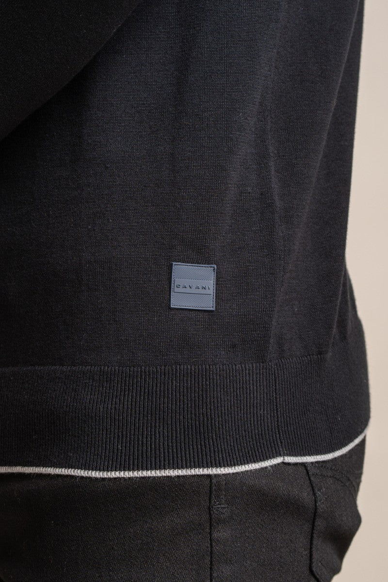 Pull à col roulé en coton pour hommes - New Rio - Noir