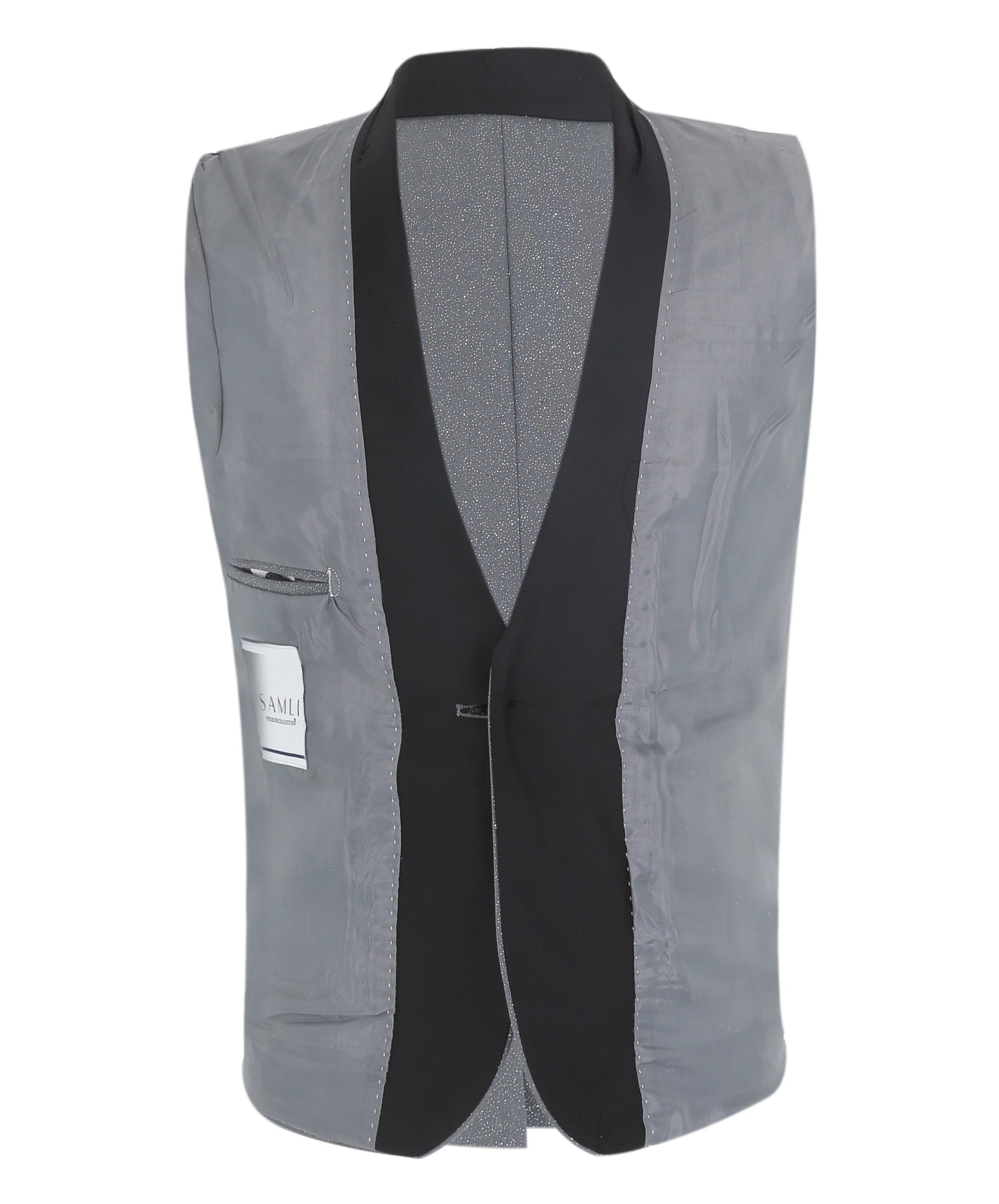 Jungen Slim Fit Glitzernder Tuxedo Anzug - Grau