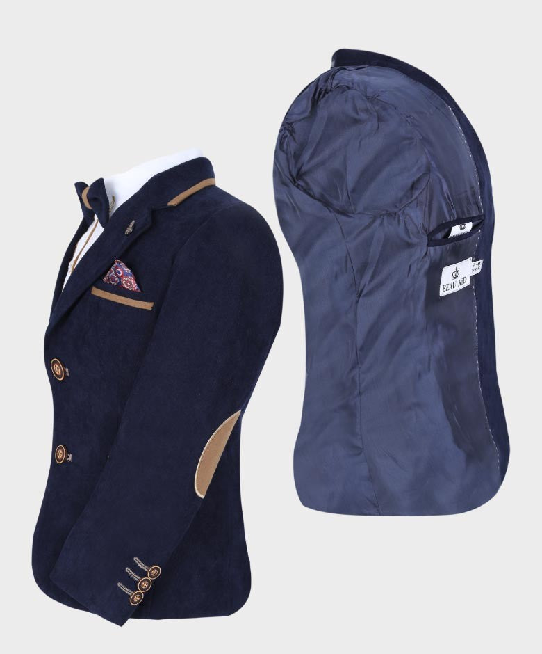 Jungen Schlank geschnittener 6-teiliger Anzug - Sebastian - Navyblau