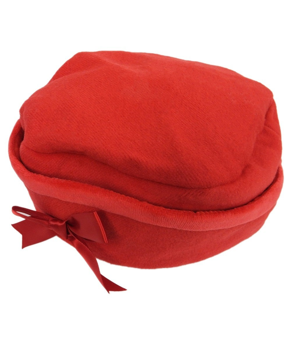 Ensemble Manteau avec Col en Fourrure Amovible et Chapeau pour Filles - Rouge