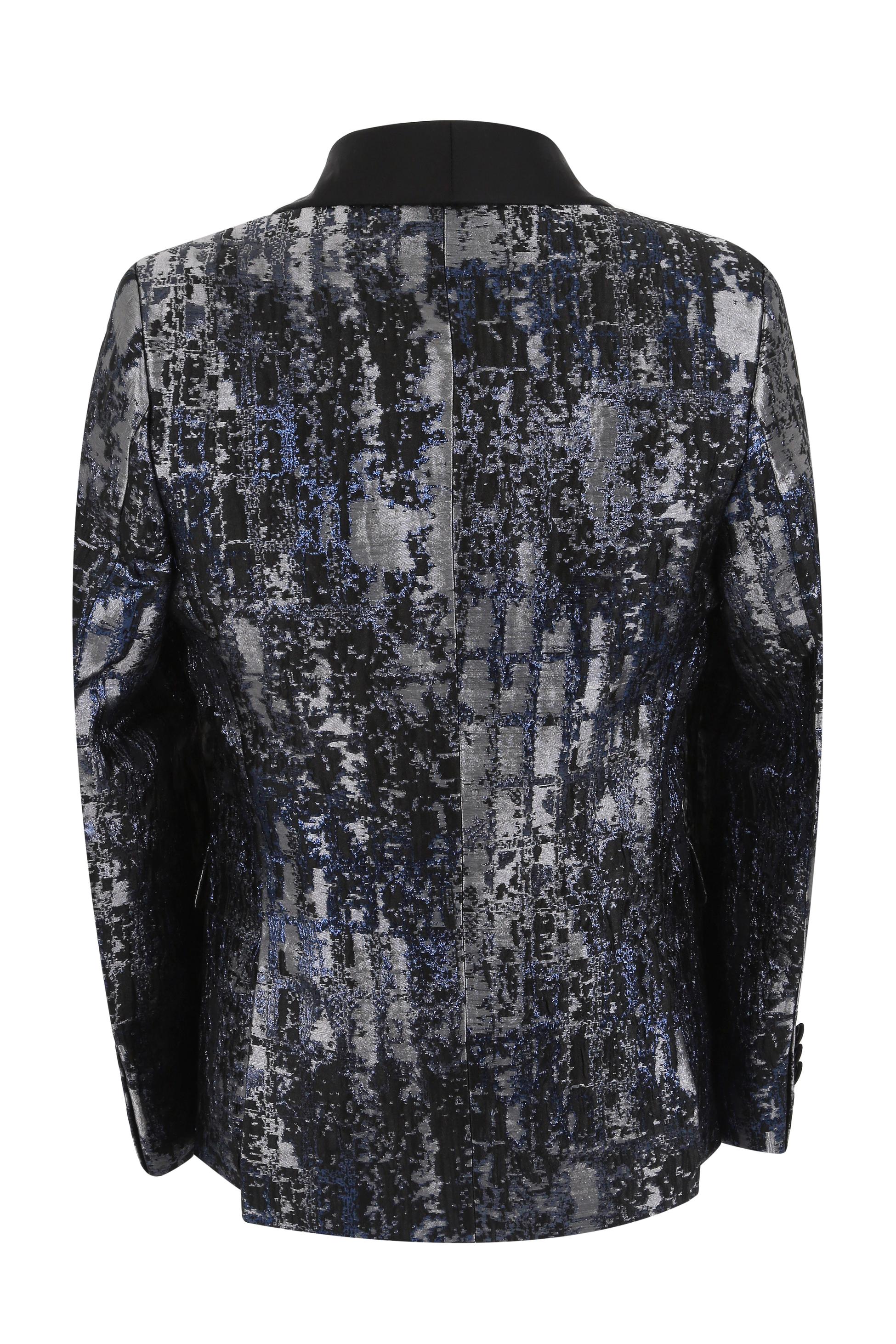 Costume de Smoking à Motifs Iridescents pour Garçons - Noir - Argent