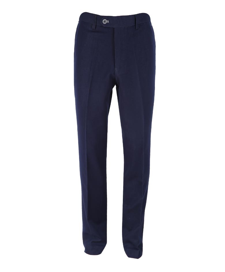 Herren Denim-Look Stretch Slim Fit Hose - FABIAN - Marineblau