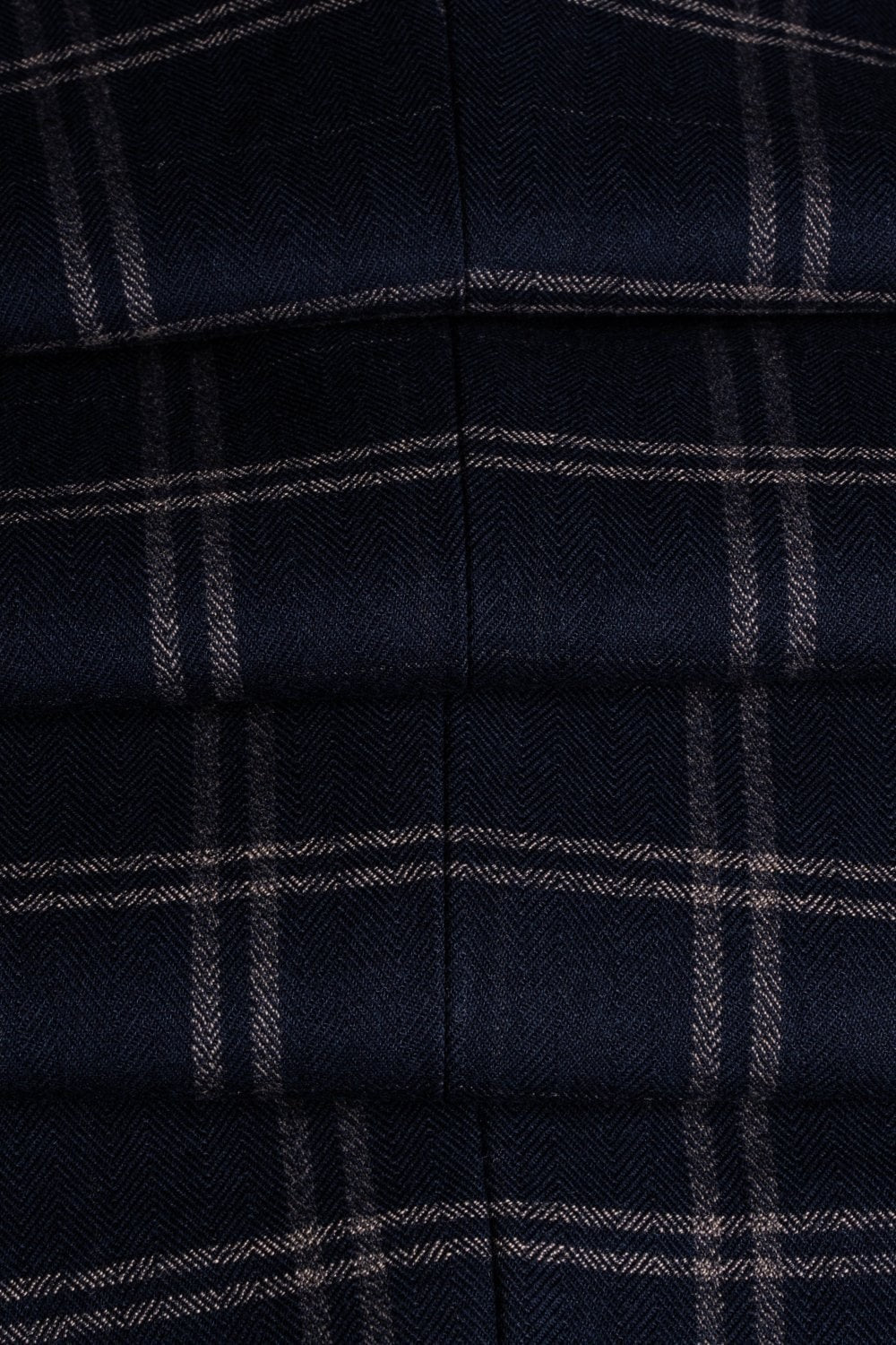 Pantalon à carreaux rétro bleu marine pour hommes - HARDY - Bleu Marine