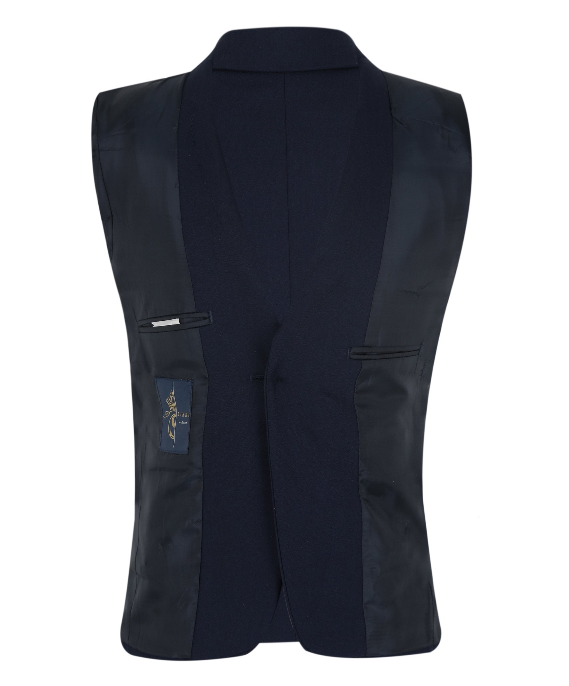 Jungen Slim Fit Fischgrät 8-teiliges Anzug-Set - KING - Navyblau