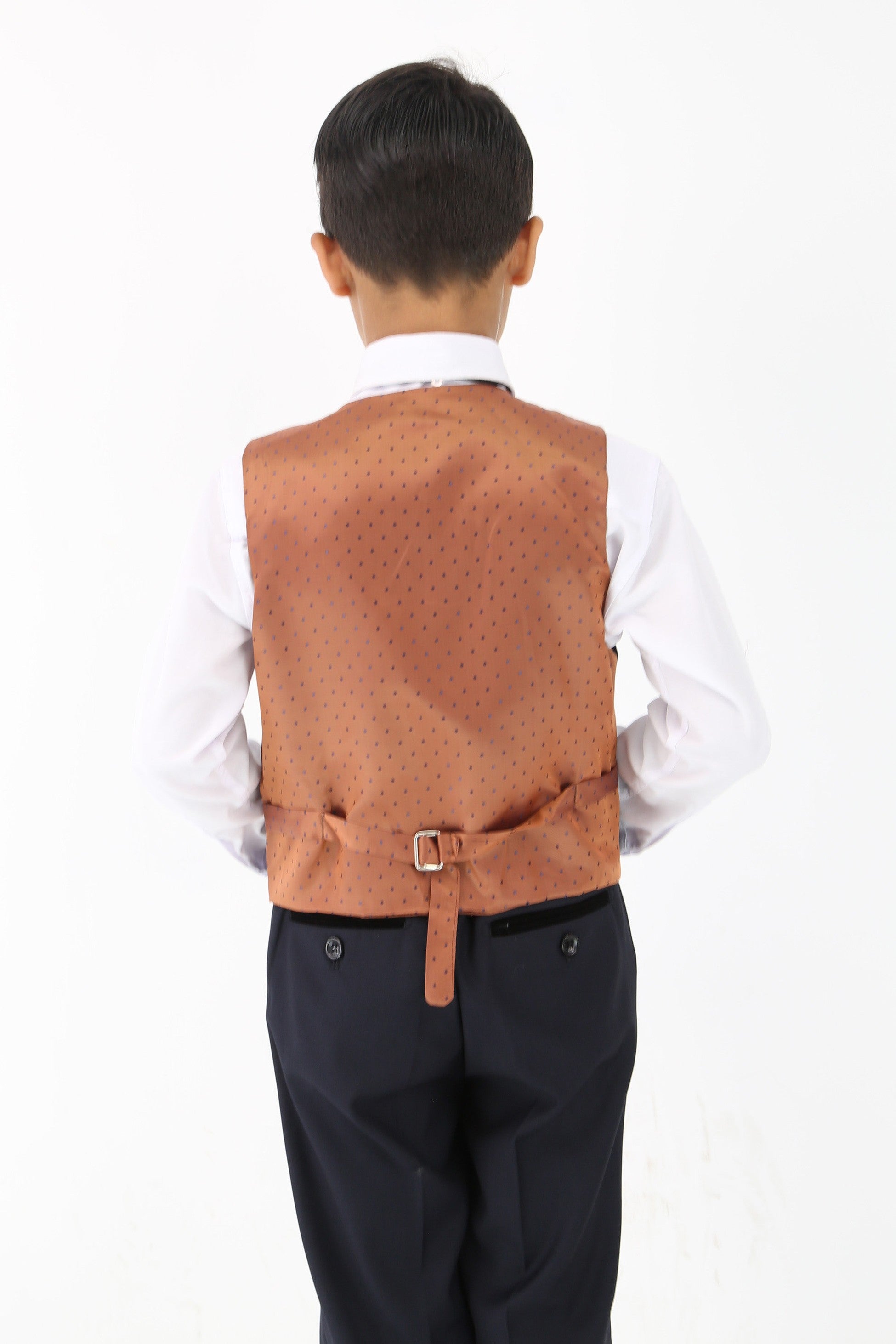 Costume à Carreaux Élégant pour Garçons - Bleu Marine - Vert