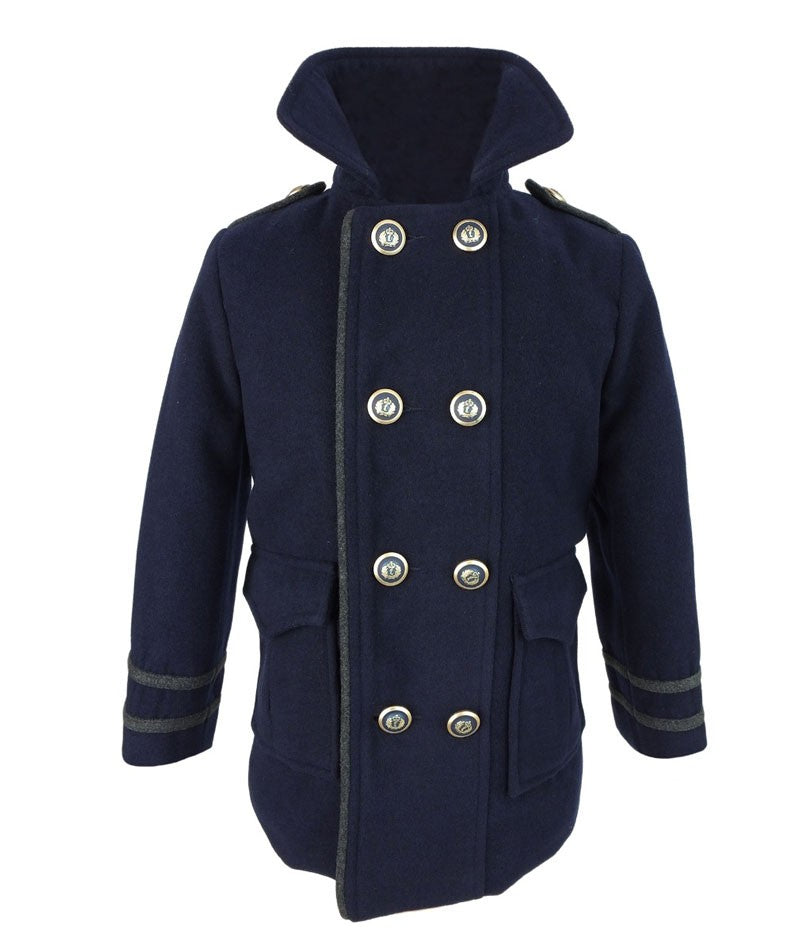 Jungen Mantel und Hut-Set - Marineblau