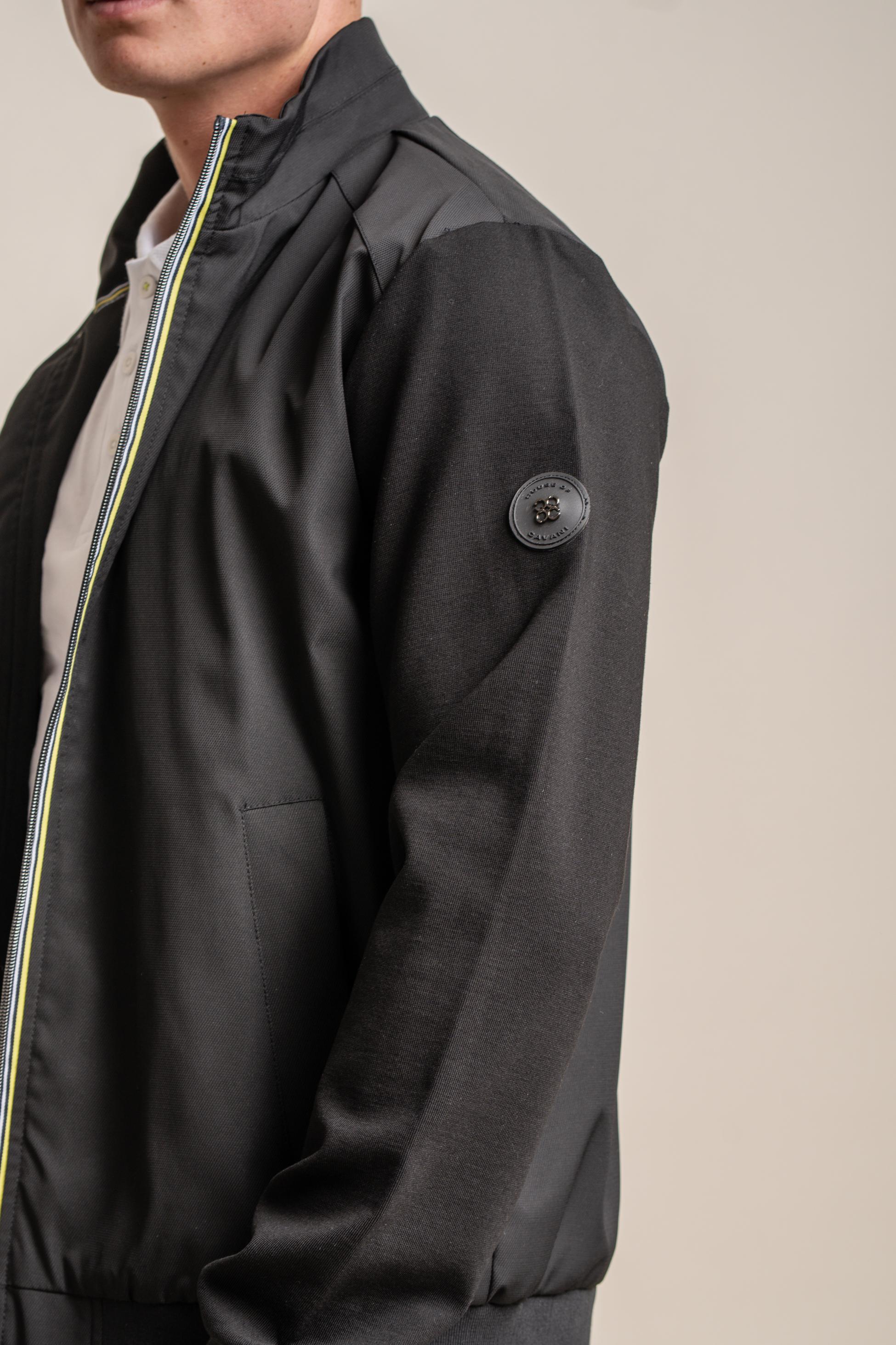 Veste bomber légère ajustée pour hommes - KASPER - Noir