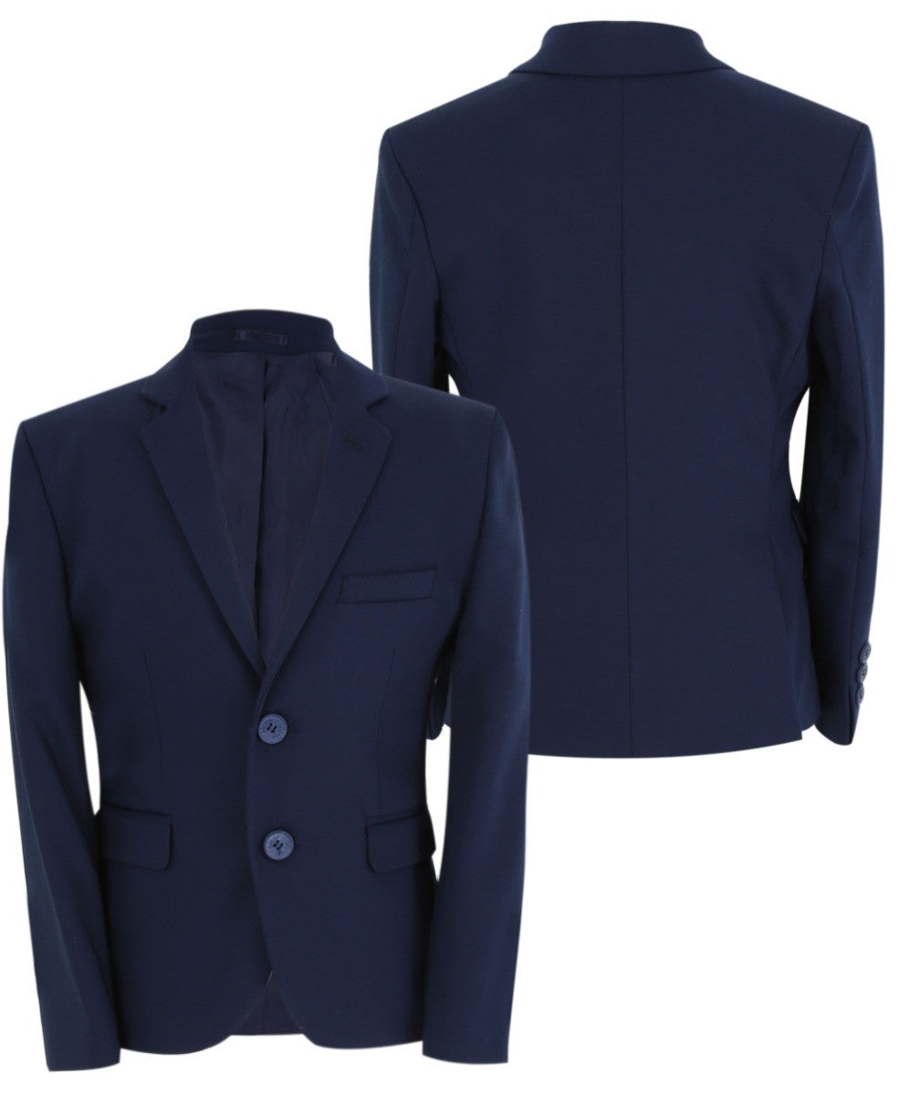 Boys Slim Fit Formal Blazer - KANE - Navy Blue