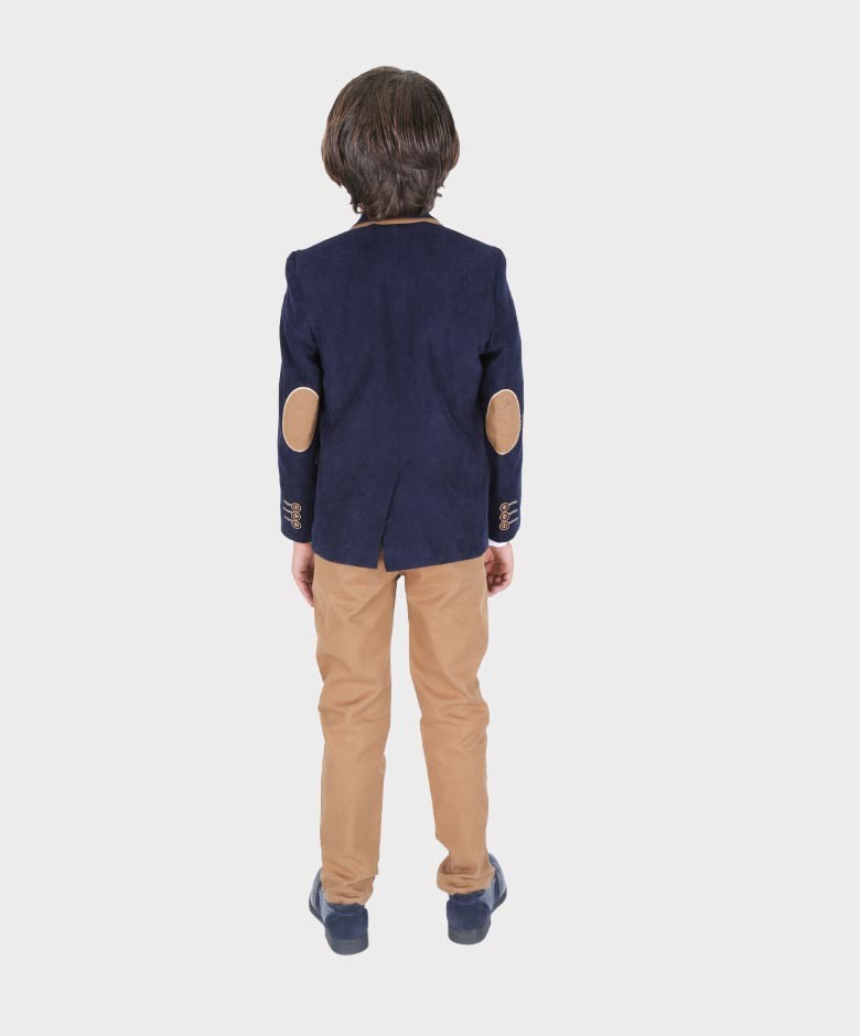 Jungen Schlank geschnittener 6-teiliger Anzug - Sebastian - Navyblau