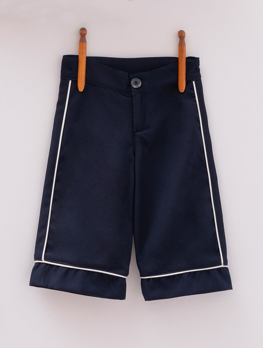 Mädchen Sommer Marine & Weiß-Set - MIALIA - Weiß - Marineblau