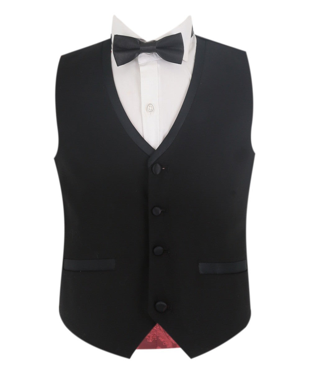 Costume de Smoking à Revers Peak pour Garçons - HARRY Noir - Noir