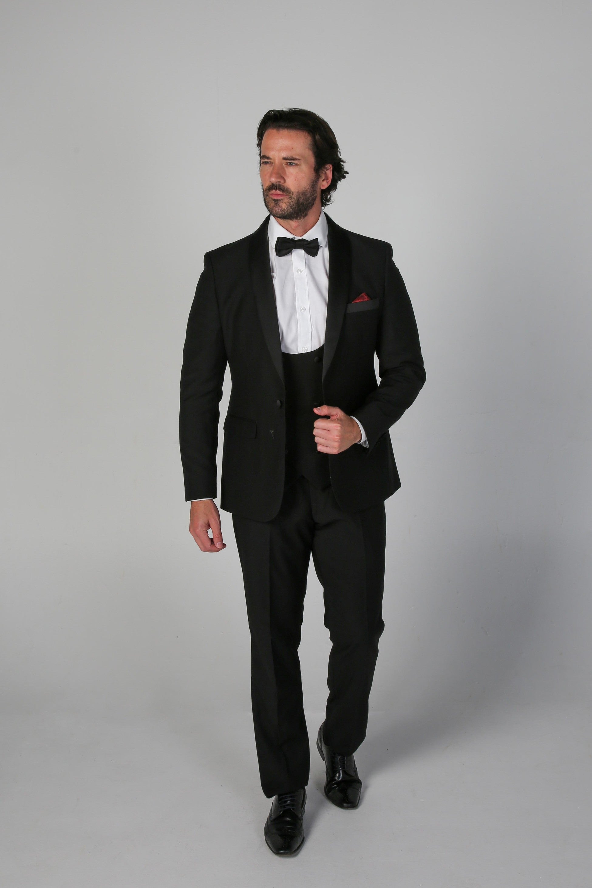 Schwarzes Smoking-Sakko für Herren im Tailored Fit - FORD