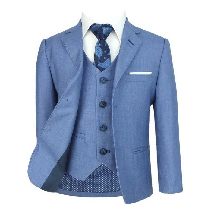 Costume Formel Slim Fit pour Garçons - REEGAN - Bleu Jay