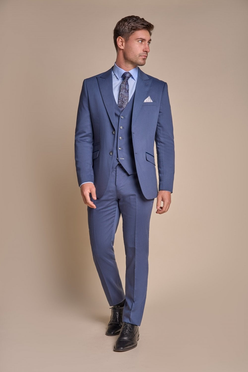 Herren Slim Fit Blaue Anzugjacke - SPECTER - Blau