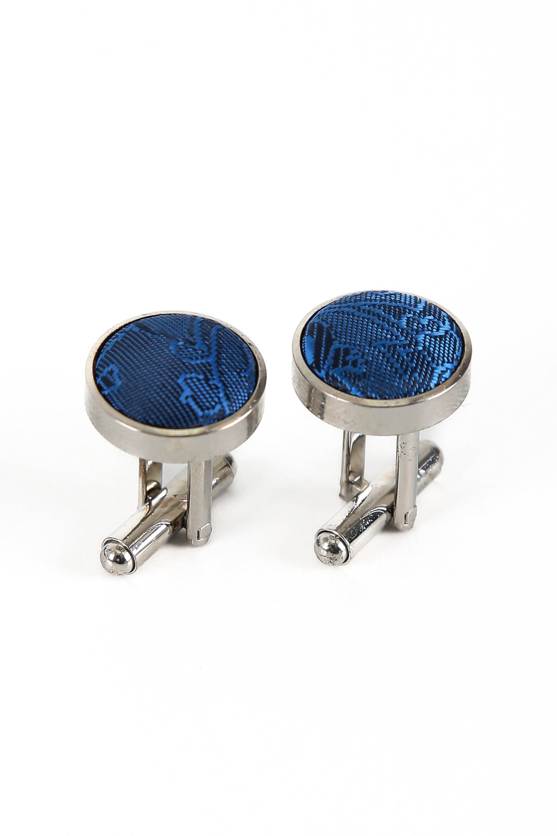 Herren Paisley Krawatten Stiftknopf-Set - Royalblau