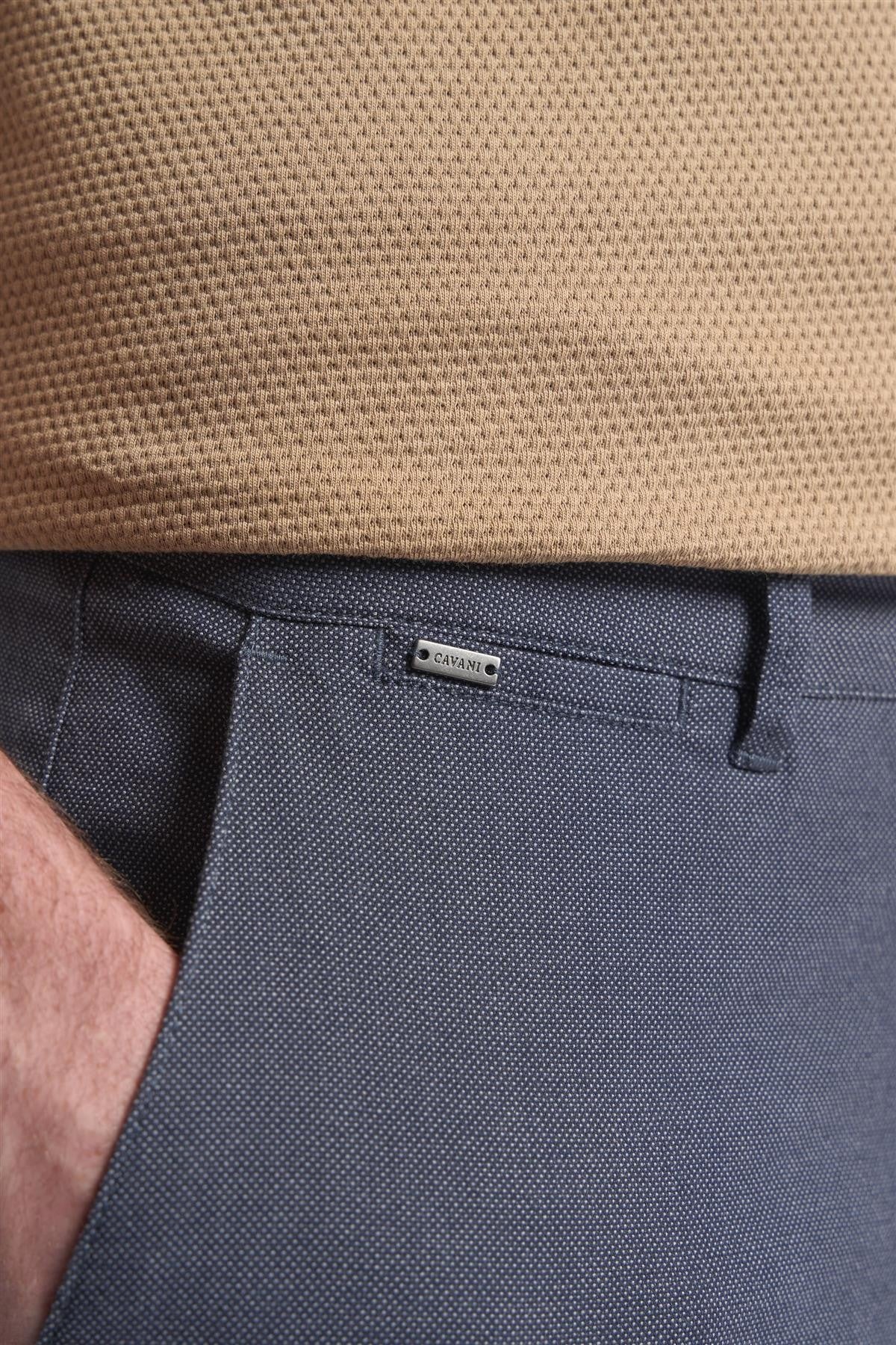 Pantalons chinon en sergé bleu marine - STORM - Bleu Marine