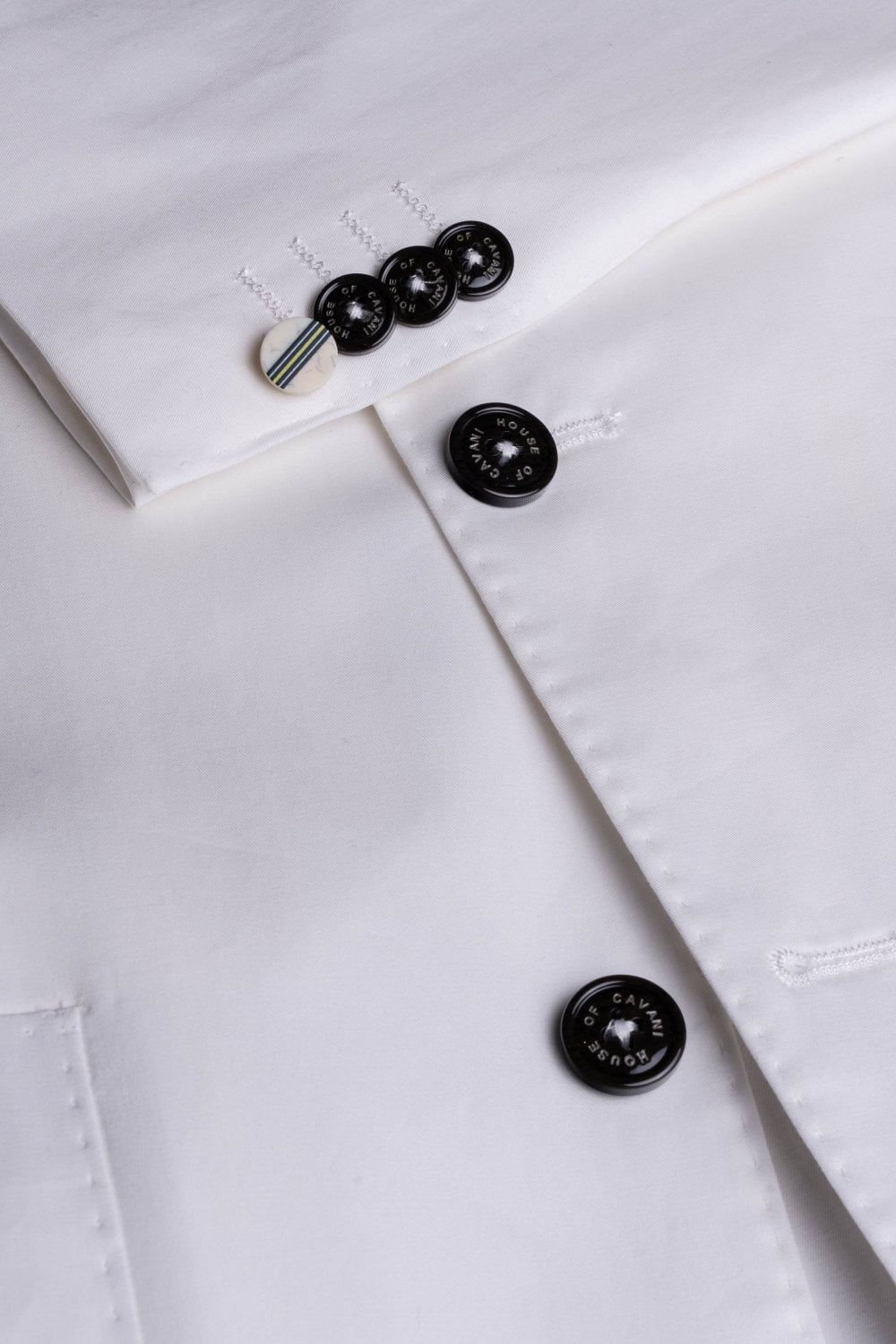 Veste de costume formelle en coton ajustée pour hommes - MARIO - Ecru