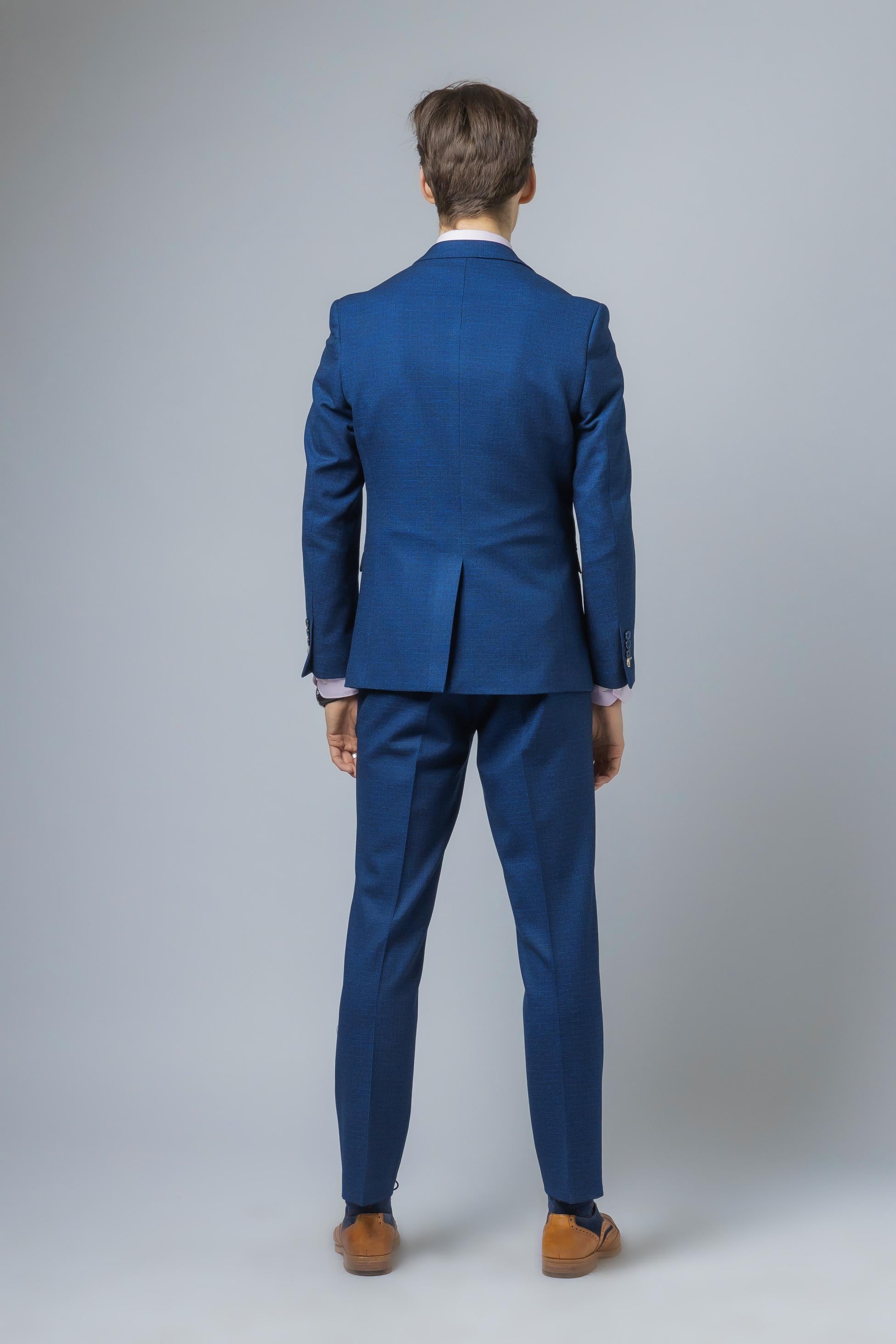 Herren Slim Fit Blaue Anzugjacke - MATEO - Indigoblau