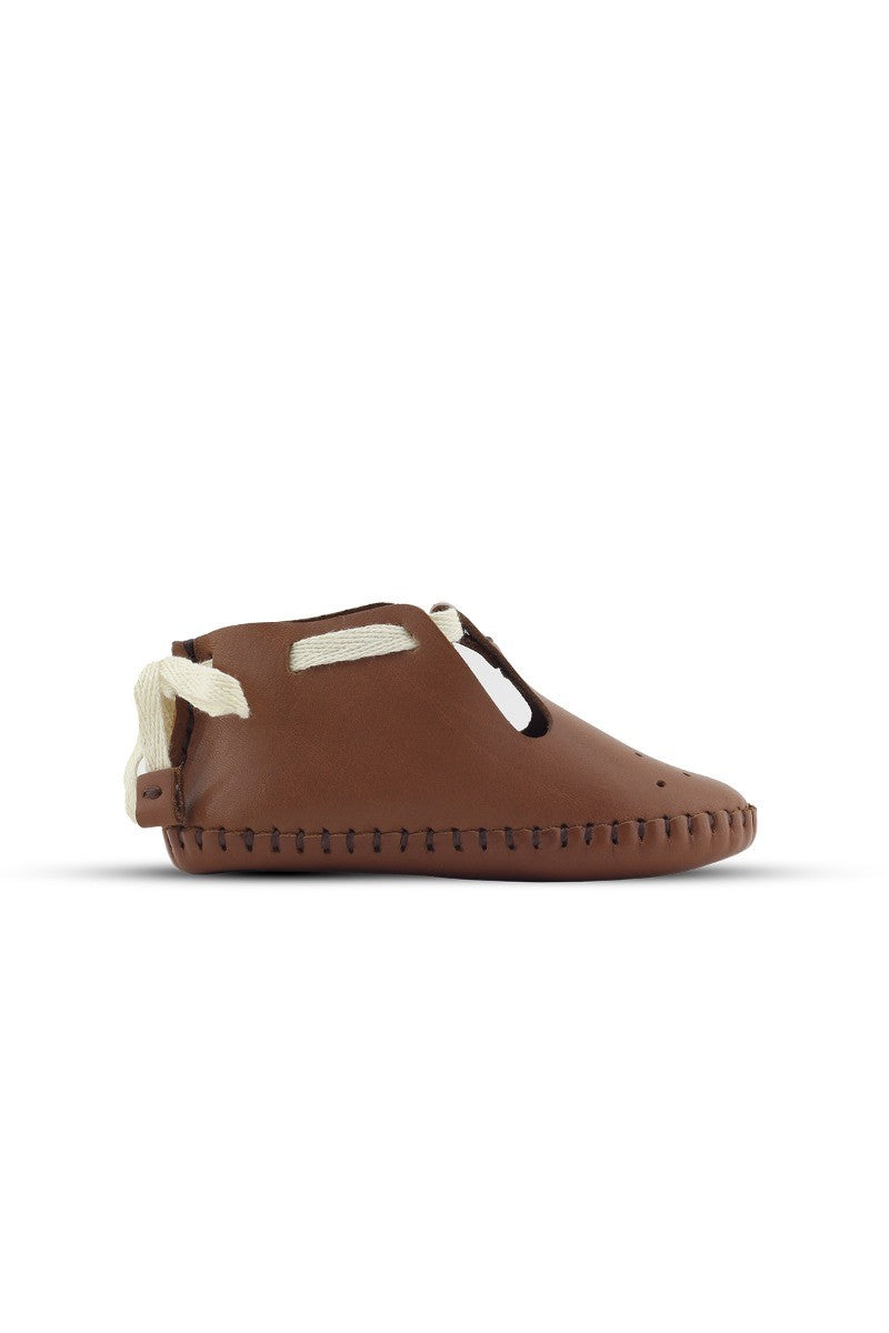 Baby Jungen Echtleder Vorläufer Krippenschuhe - Patik - Tan Braun