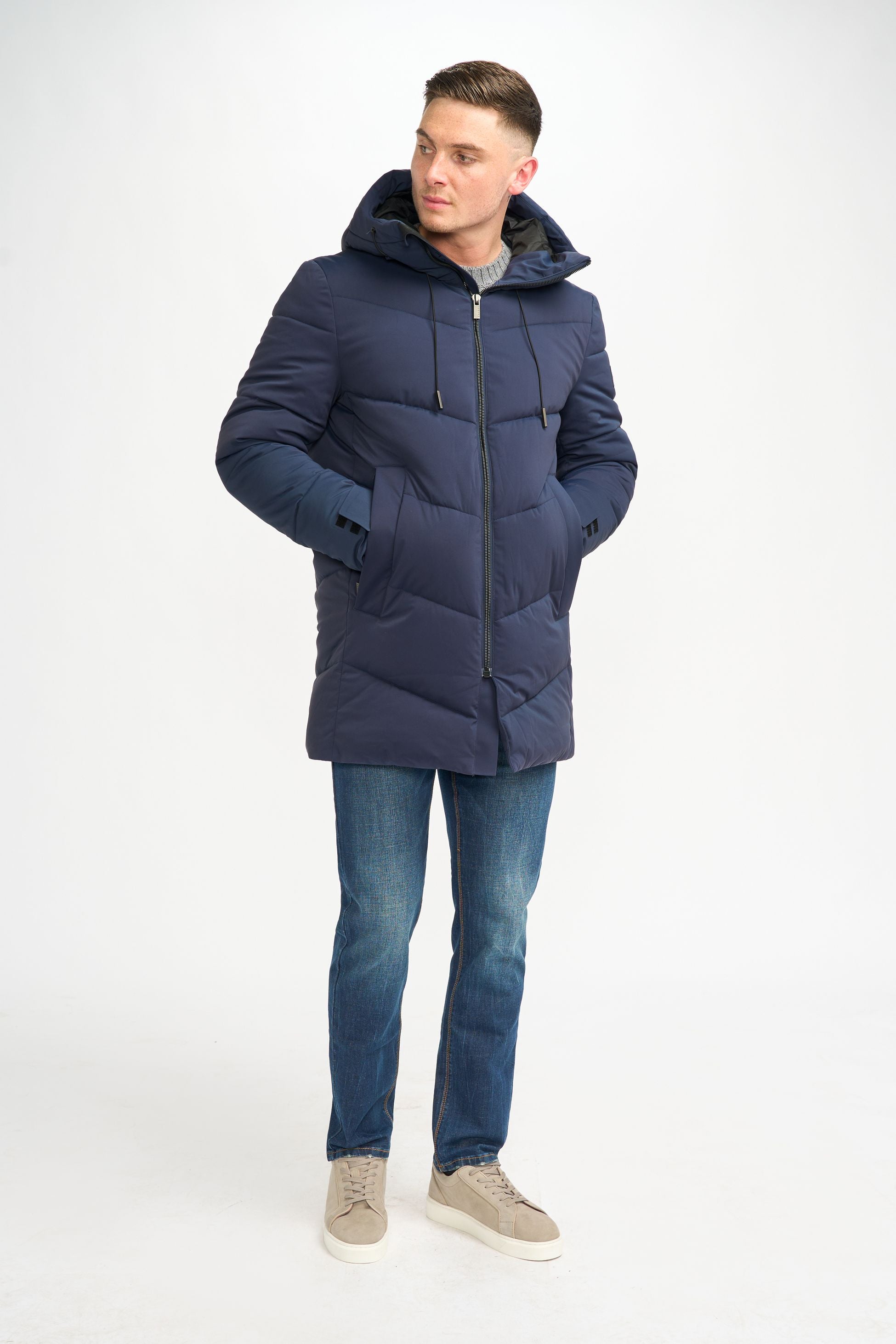 Doudoune matelassée pour hommes - FABINI - Bleu Marine