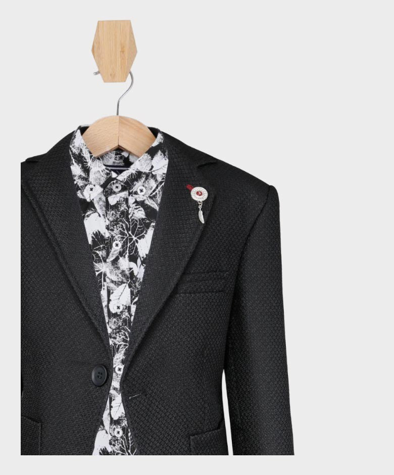Ensemble Costume Combiné Slim Fit pour Garçons - Noir