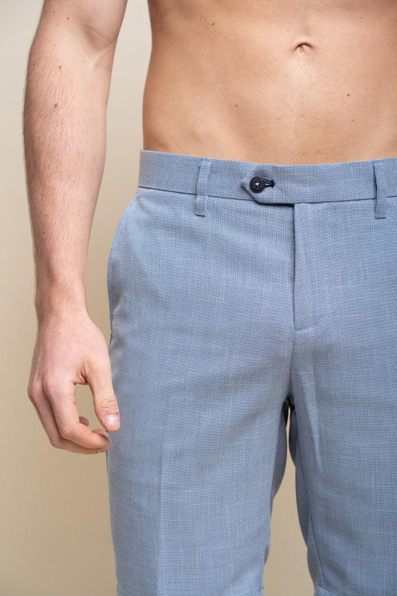 Shorts ajustés à taille mi-haute pour hommes - MIAMI - Bleu Ciel