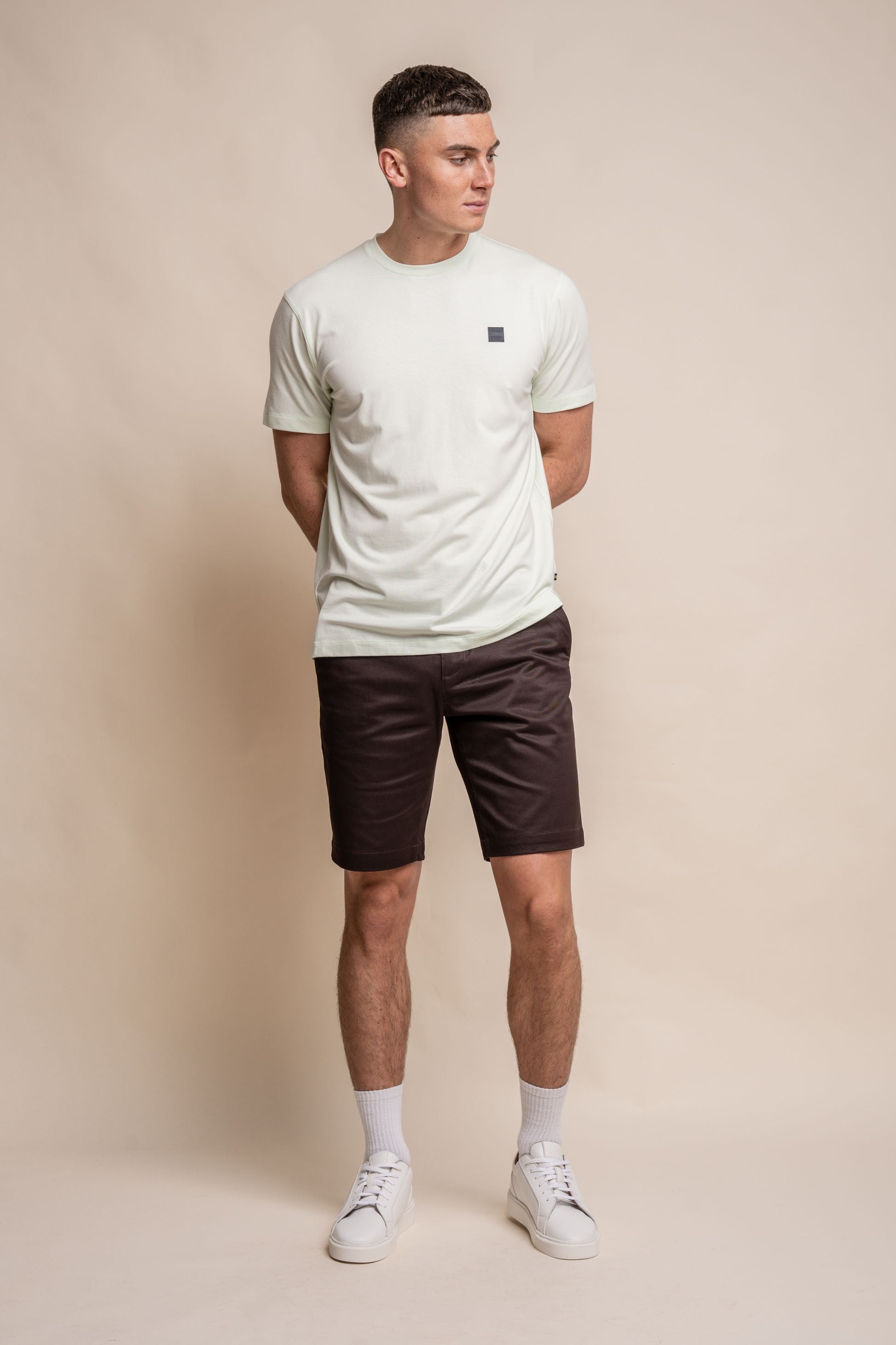 T-shirt en coton à col rond pour hommes - BOGART - Menthe