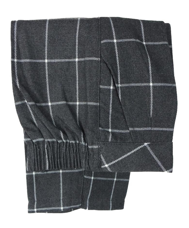 Ensemble Costume à Carreaux Vintage pour Garçons - Gris Charbon