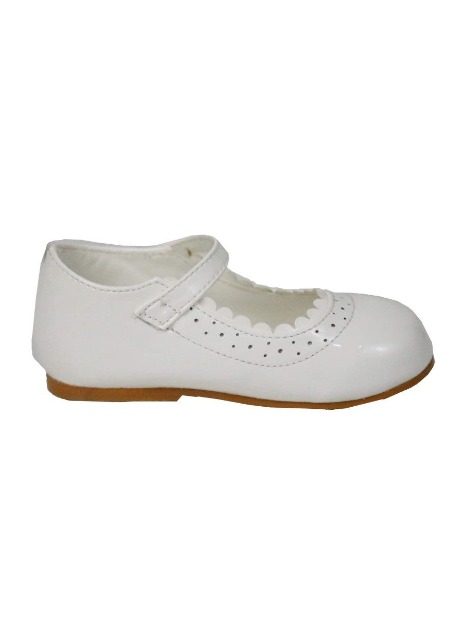Chaussures Mary Jane Vernies pour Filles - Ivoire