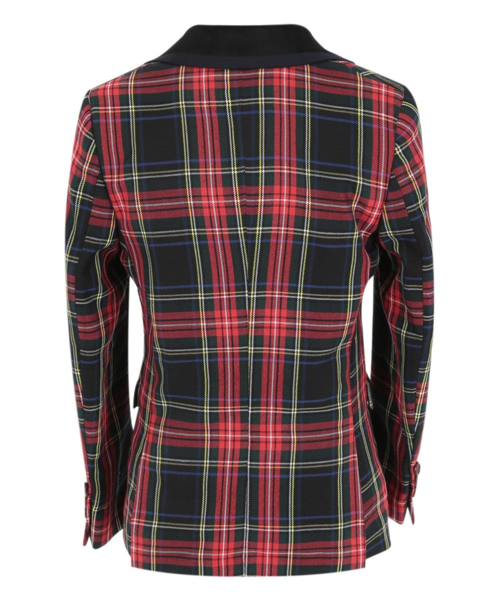 Jungen Stewart Tartan Karo Modeanzug - Schwarz und Rot