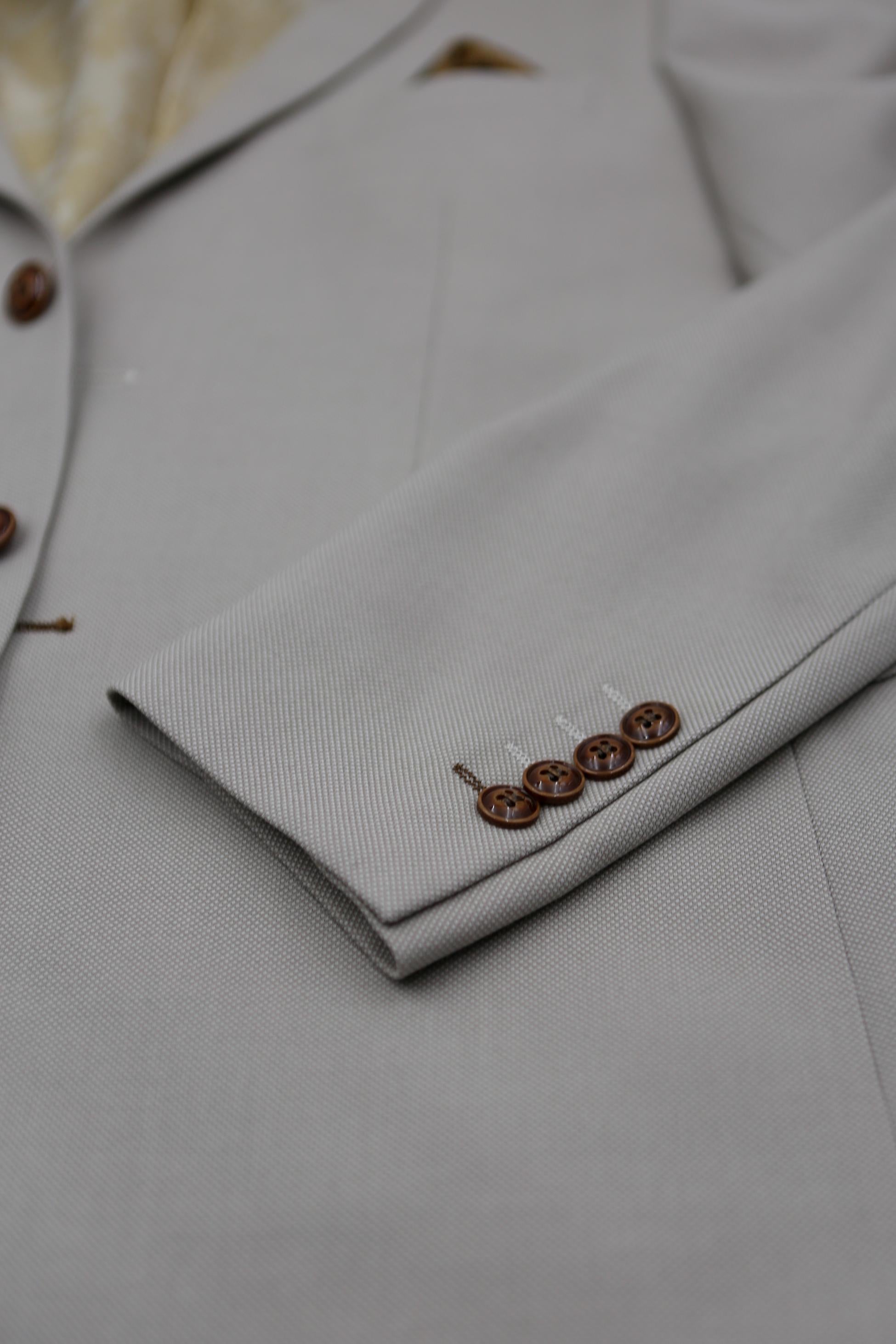 Men's Tailored Fit Suit Jacket - MAYFAIR - Stone Beige