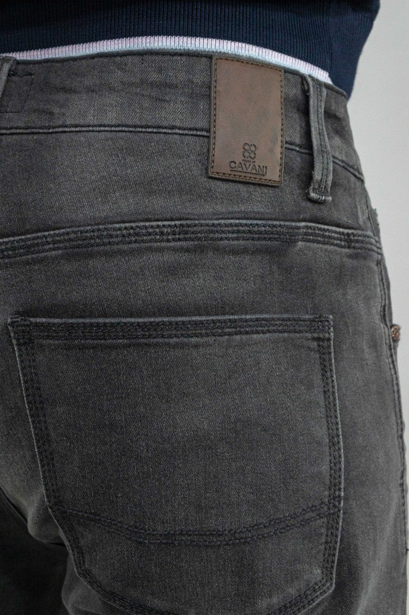 Herren Slim Fit Denim Jeans - EVANS Grau - Grau