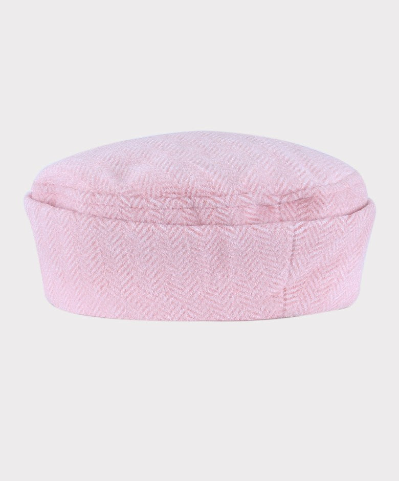 Ensemble Manteau et Chapeau Formel en Chevron pour Filles - Rose
