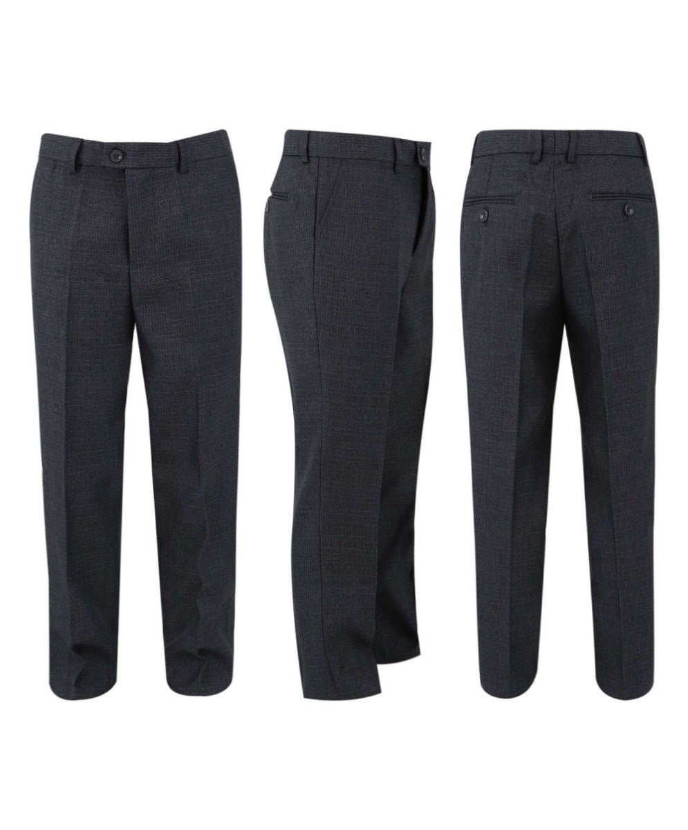 Jungen Tweed Maßgeschneiderter Husky-Größenanzug - JONATHAN Charcoal - Anthrazitgrau