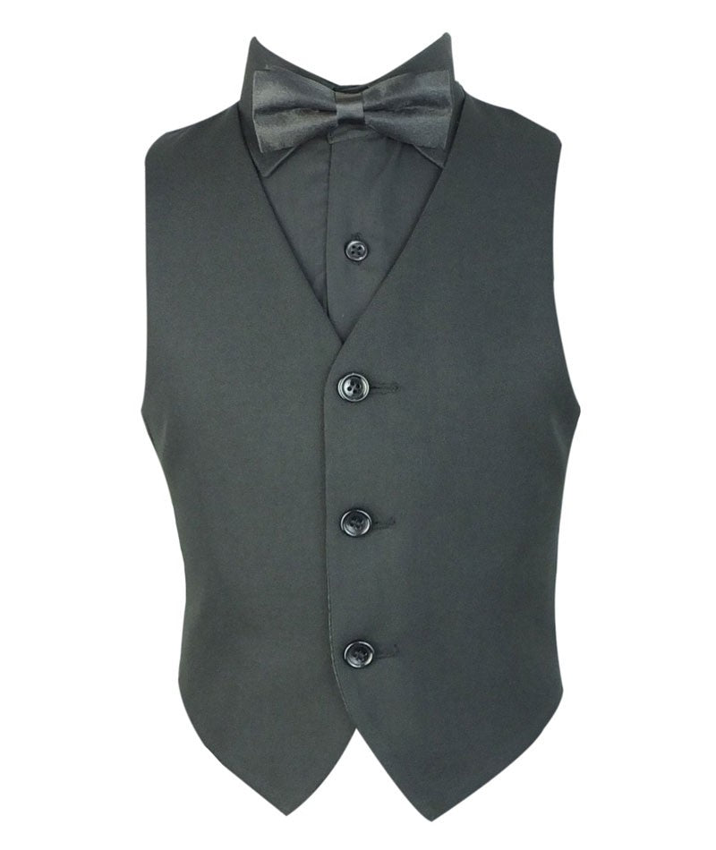 Ensemble Costume Noir Slim Fit Tout-en-Un pour Garçons - NERO - Noir