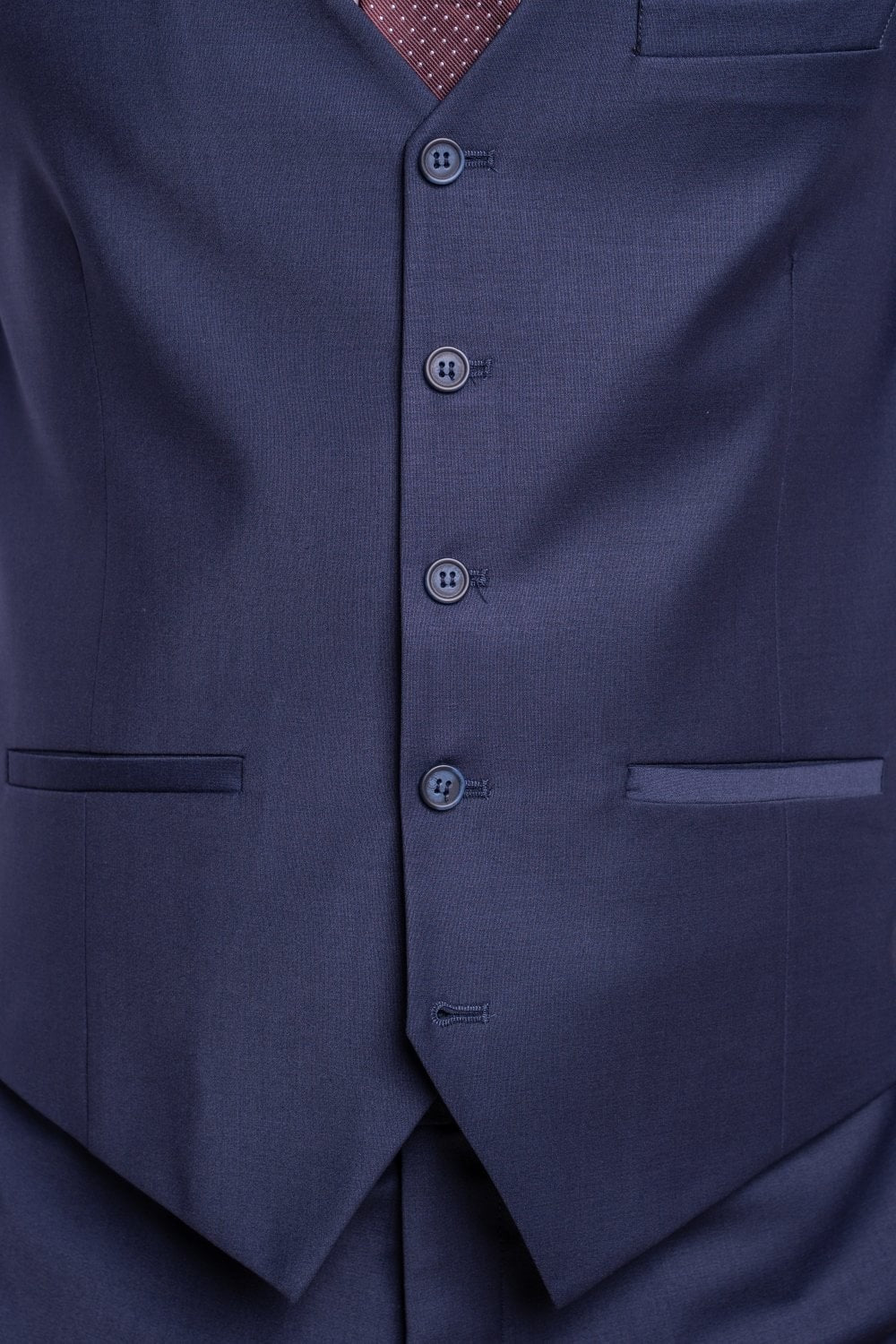Herren Wollmischung Slim Fit Weste - BOND - Marine