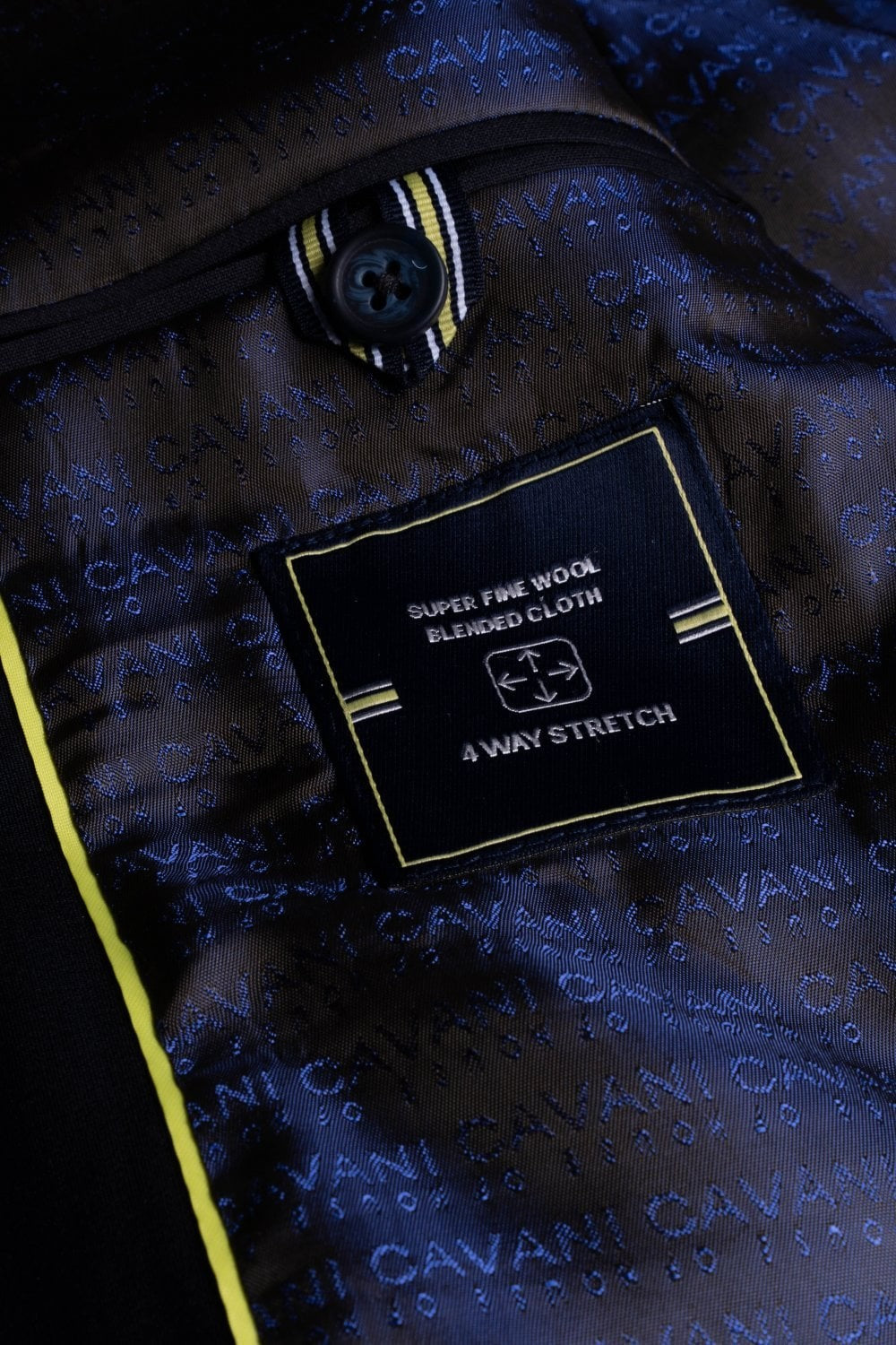 Costume ajusté en laine mélangée pour hommes - BOND - Bleu Nuit