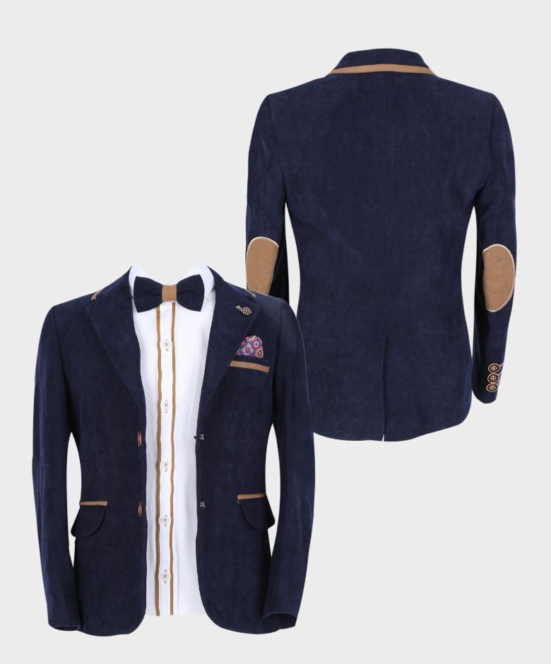 Jungen Schlank geschnittener 6-teiliger Anzug - Sebastian - Navyblau