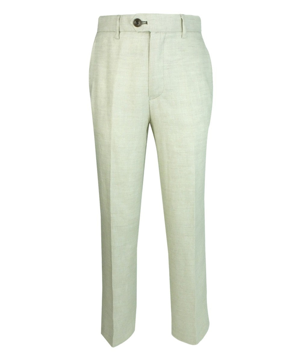 Jungen Leinenanzug mit Ellbogenpatches - Tan Beige