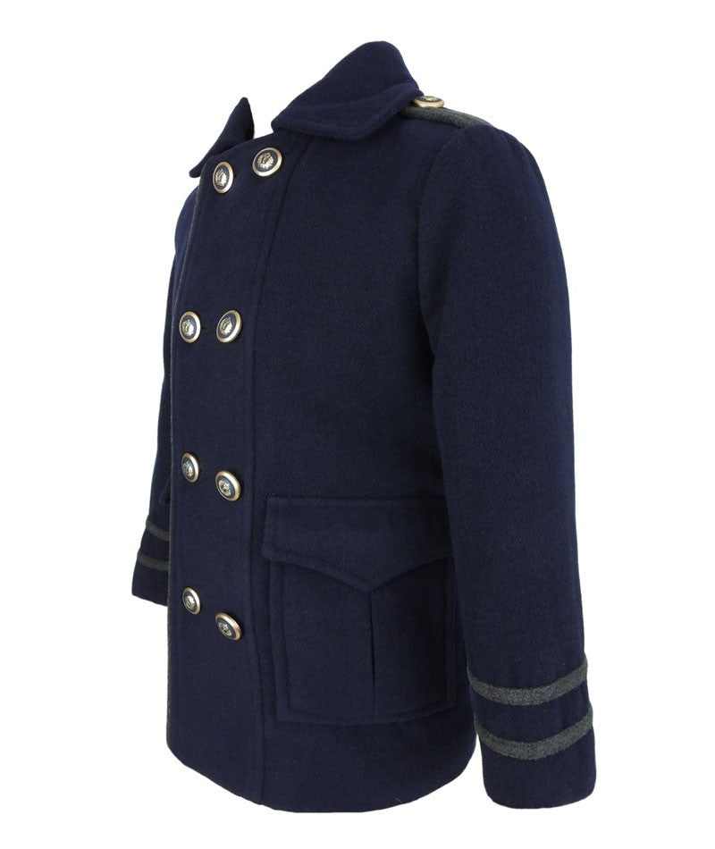 Jungen Mantel und Hut-Set - Marineblau